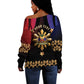 Personalized Haiti And Philippines Off Shoulder Sweater Haitian Filipino Heritage Crest