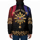 Personalized Haiti And Philippines Padded Jacket Haitian Filipino Heritage Crest