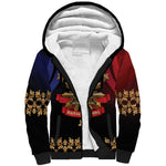Personalized Haiti And Philippines Sherpa Hoodie Haitian Filipino Heritage Crest