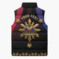 Personalized Haiti And Philippines Sleeveless Puffer Jacket Haitian Filipino Heritage Crest