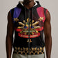 Personalized Haiti And Philippines Sleeveless Zip Hoodie Haitian Filipino Heritage Crest