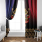 Haiti And Philippines Window Curtain Haitian Filipino Heritage Crest