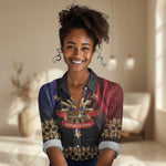 Personalized Haiti And Philippines Women Casual Shirt Haitian Filipino Heritage Crest