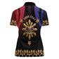 Personalized Haiti And Philippines Women Polo Shirt Haitian Filipino Heritage Crest
