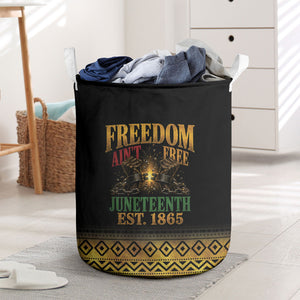 Juneteenth 1865 Laundry Basket Freedom Ain't Free