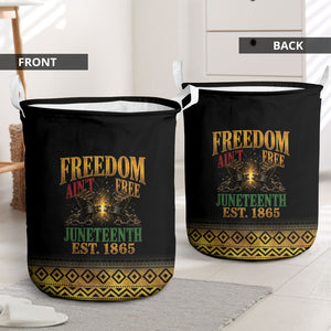 Juneteenth 1865 Laundry Basket Freedom Ain't Free