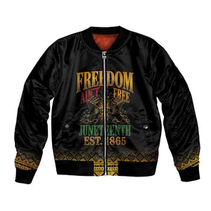 Juneteenth 1865 Bomber Jacket Freedom Ain't Free