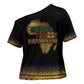 Juneteenth 1865 Cross Shoulder Shirt Freedom Ain't Free