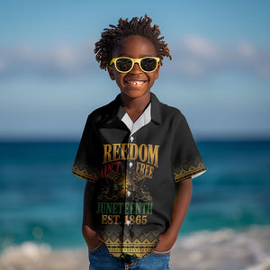 Juneteenth 1865 Kid Hawaiian Shirt Freedom Ain't Free