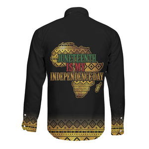 Juneteenth 1865 Long Sleeve Button Shirt Freedom Ain't Free