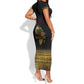 Juneteenth 1865 Short Sleeve Bodycon Dress Freedom Ain't Free