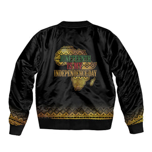 Juneteenth 1865 Sleeve Zip Bomber Jacket Freedom Ain't Free