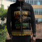 Juneteenth 1865 Sleeveless Puffer Jacket Freedom Ain't Free