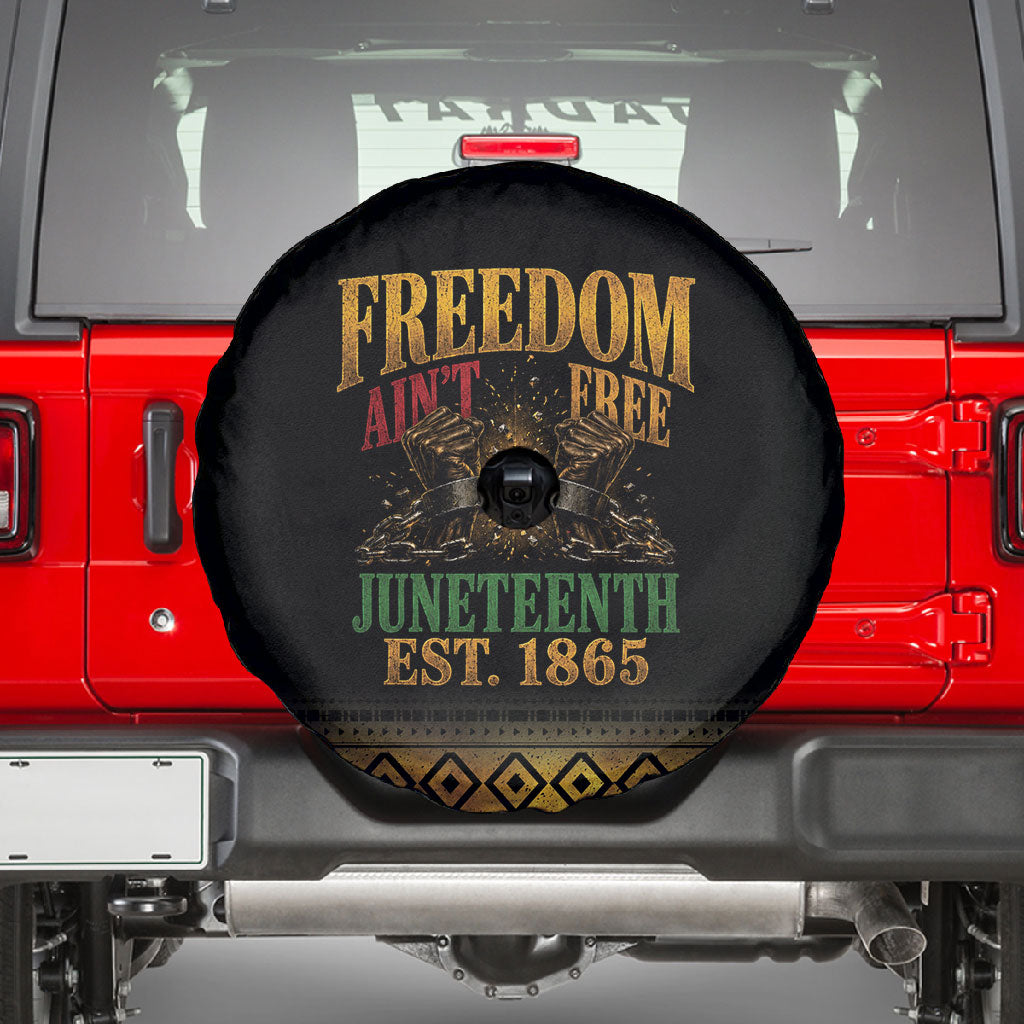 Juneteenth 1865 Spare Tire Cover Freedom Ain't Free