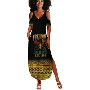 Juneteenth 1865 Summer Maxi Dress Freedom Ain't Free