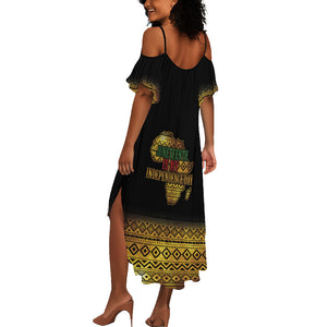 Juneteenth 1865 Summer Maxi Dress Freedom Ain't Free