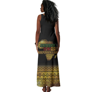 Juneteenth 1865 Tank Maxi Dress Freedom Ain't Free