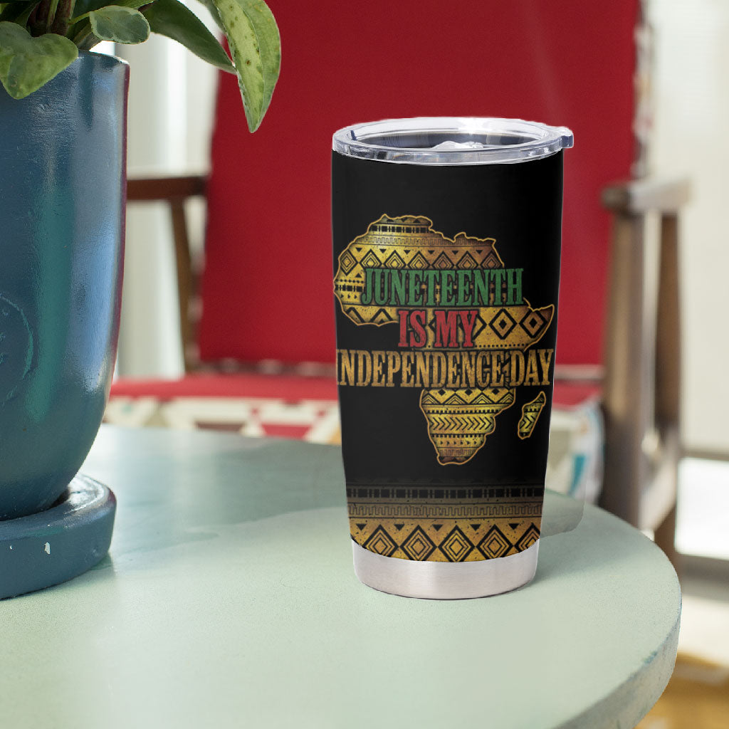 Juneteenth 1865 Tumbler Cup Freedom Ain't Free
