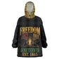 Juneteenth 1865 Wearable Blanket Hoodie Freedom Ain't Free