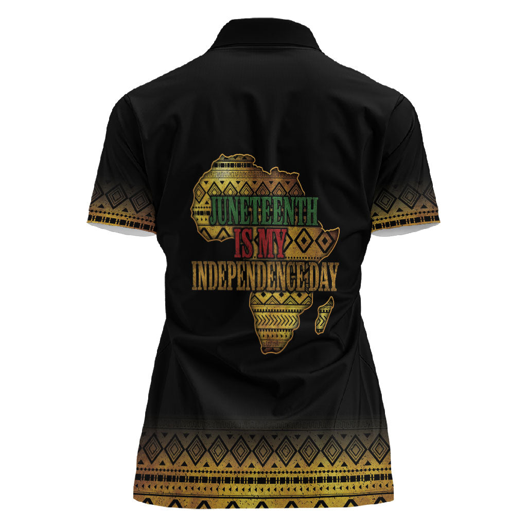 Juneteenth 1865 Women Polo Shirt Freedom Ain't Free