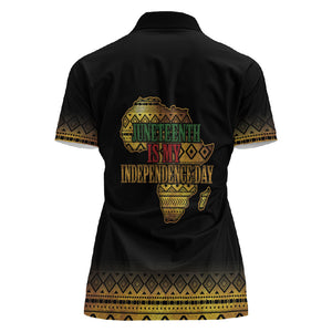 Juneteenth 1865 Women Polo Shirt Freedom Ain't Free