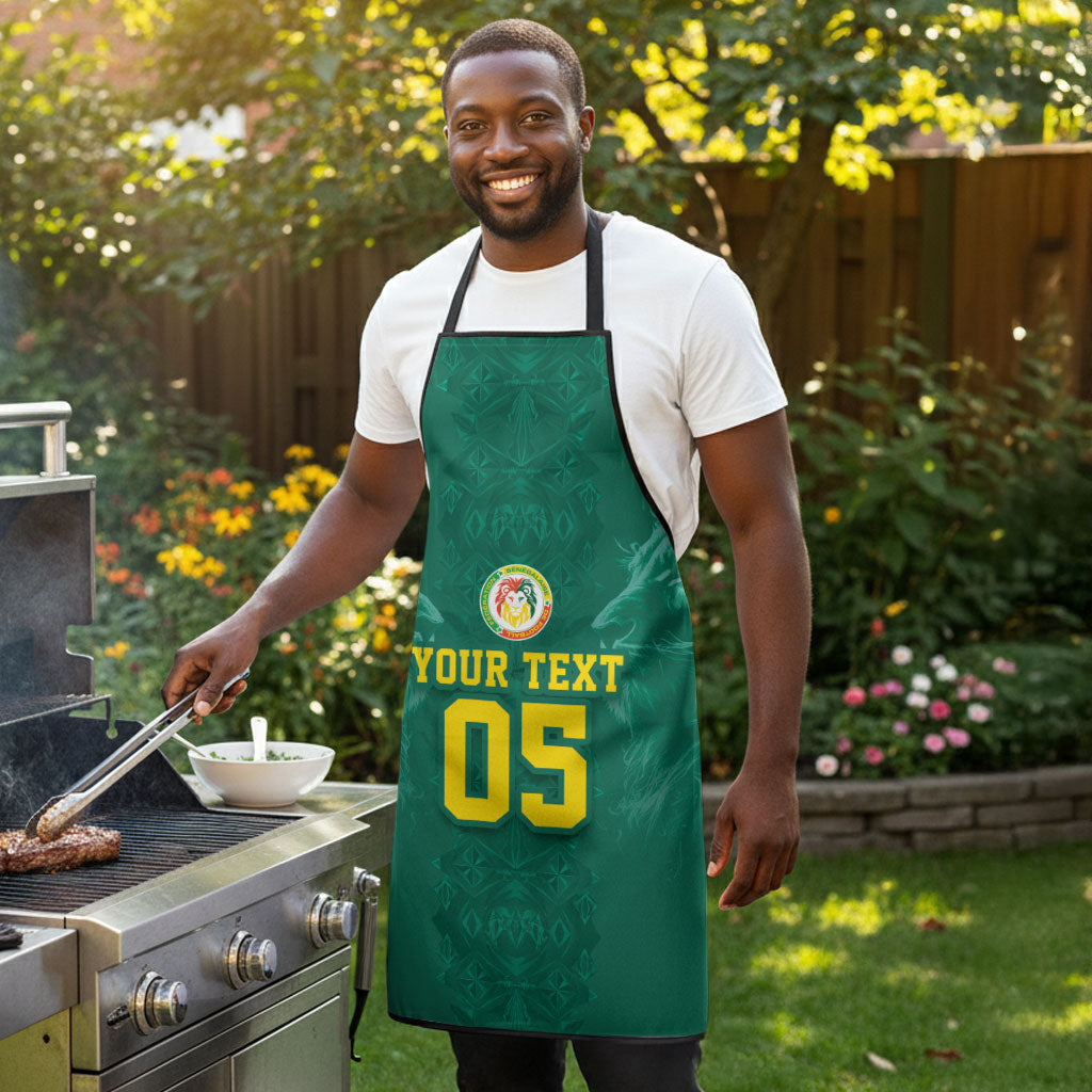 Custom Senegal Football Apron Lions Of Teranga Sporty Style