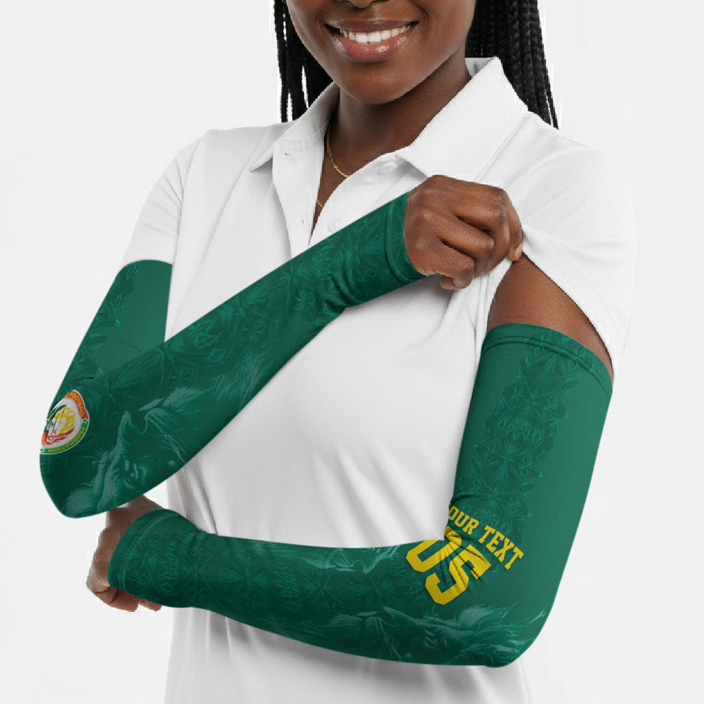 Custom Senegal Football Arm Sleeves Lions Of Teranga Sporty Style