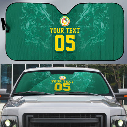 Custom Senegal Football Auto Sun Shade Lions Of Teranga Sporty Style