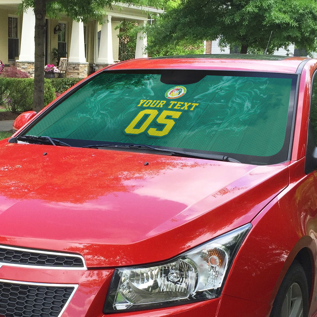 Custom Senegal Football Auto Sun Shade Lions Of Teranga Sporty Style
