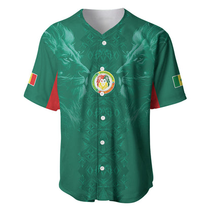 Custom Senegal Football Baseball Jersey Lions Of Teranga Sporty Style