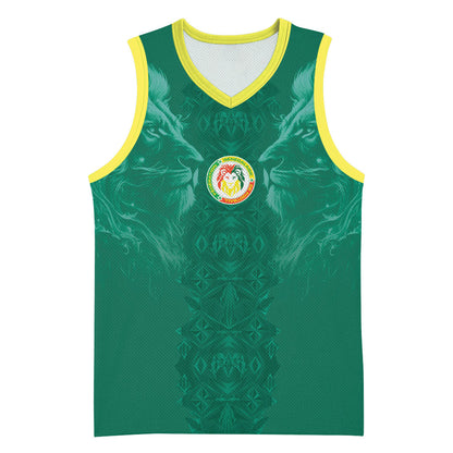Custom Senegal Football Basketball Jersey Lions Of Teranga Sporty Style