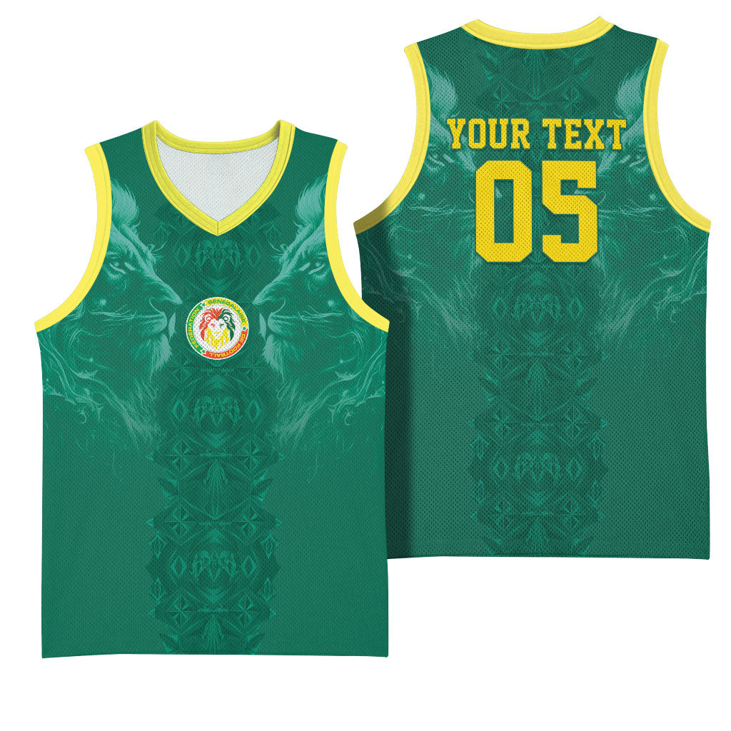 Custom Senegal Football Basketball Jersey Lions Of Teranga Sporty Style