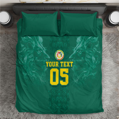 Custom Senegal Football Bedding Set Lions Of Teranga Sporty Style
