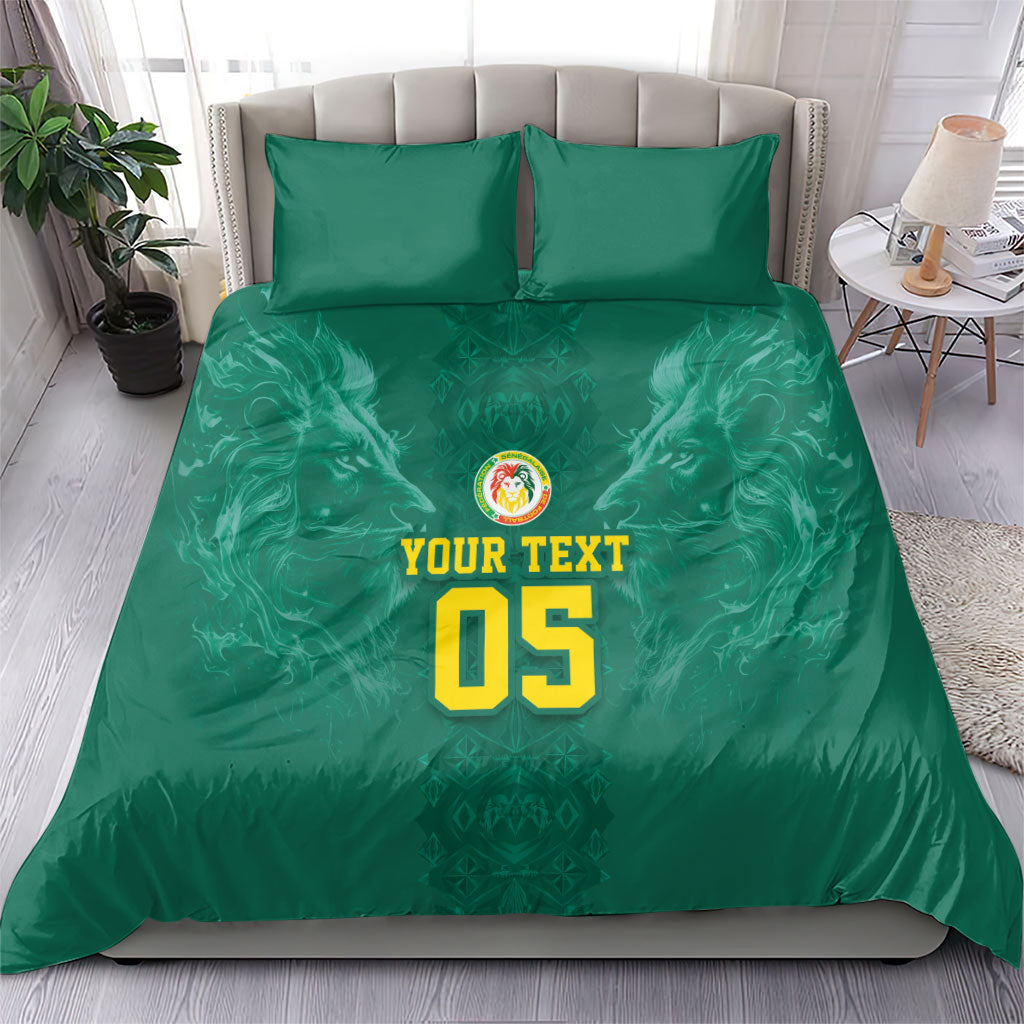 Custom Senegal Football Bedding Set Lions Of Teranga Sporty Style