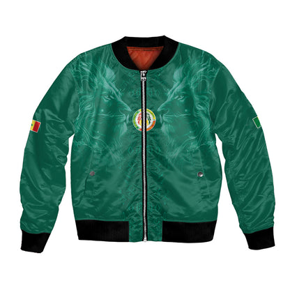 Custom Senegal Football Bomber Jacket Lions Of Teranga Sporty Style