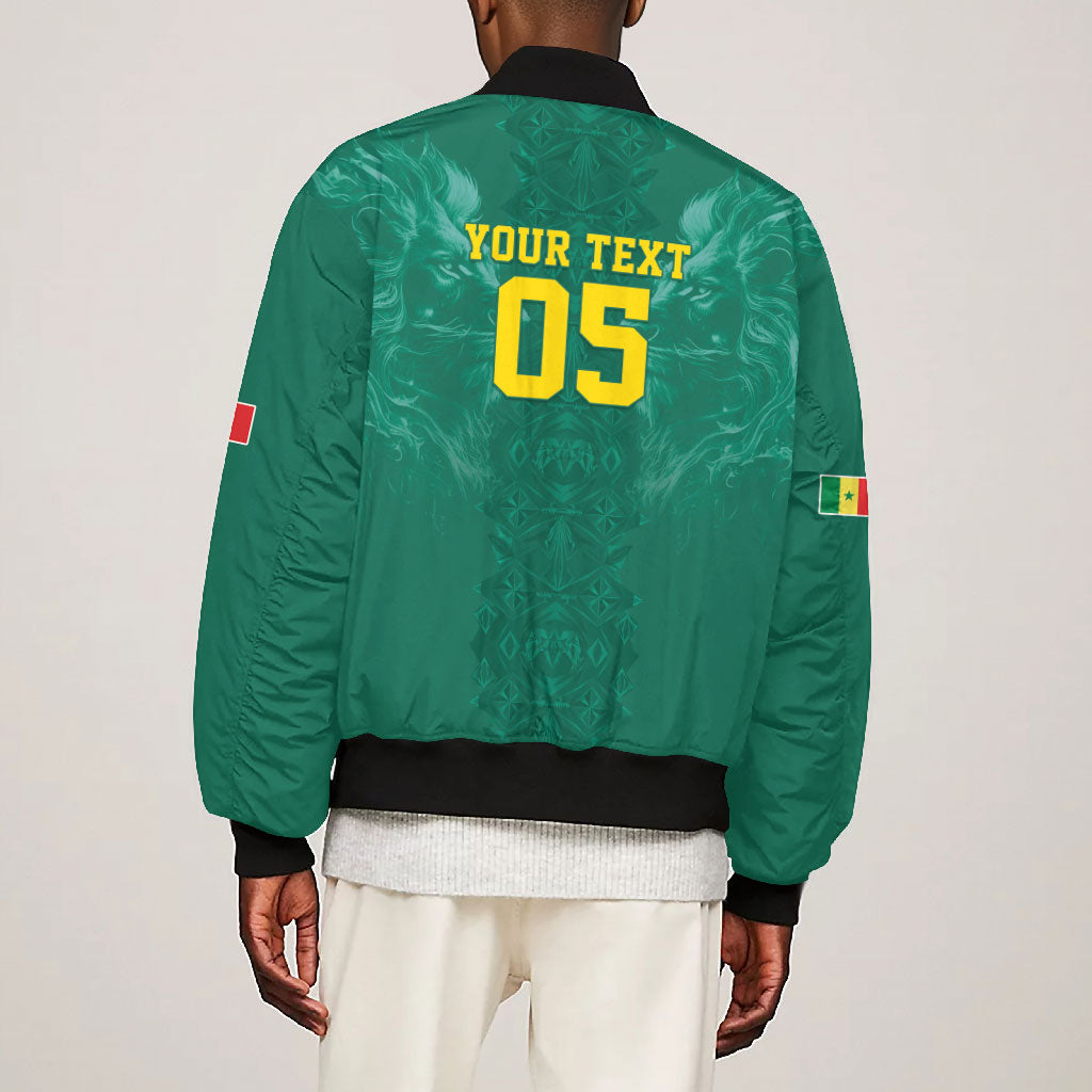 Custom Senegal Football Bomber Jacket Lions Of Teranga Sporty Style