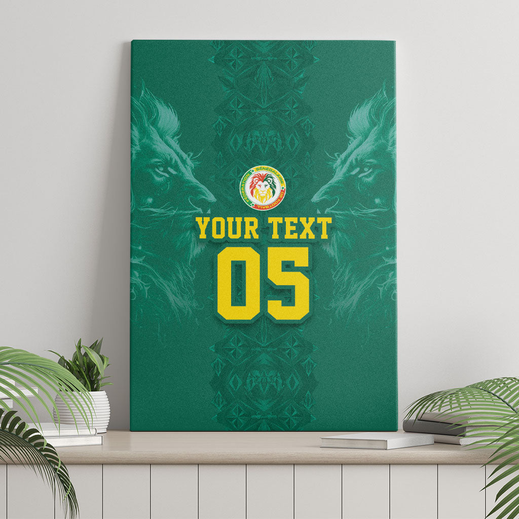 Custom Senegal Football Canvas Wall Art Lions Of Teranga Sporty Style