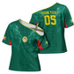 Custom Senegal Football Cross Shoulder Shirt Lions Of Teranga Sporty Style