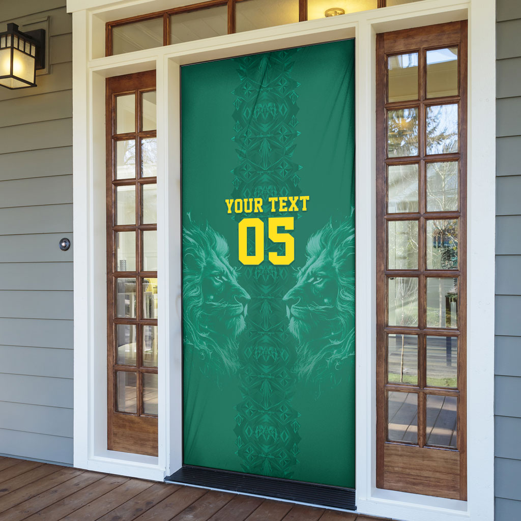 Custom Senegal Football Door Cover Lions Of Teranga Sporty Style
