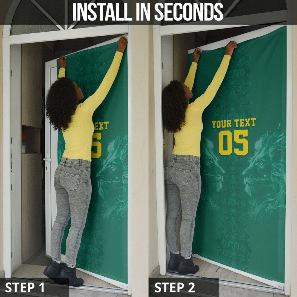 Custom Senegal Football Door Cover Lions Of Teranga Sporty Style