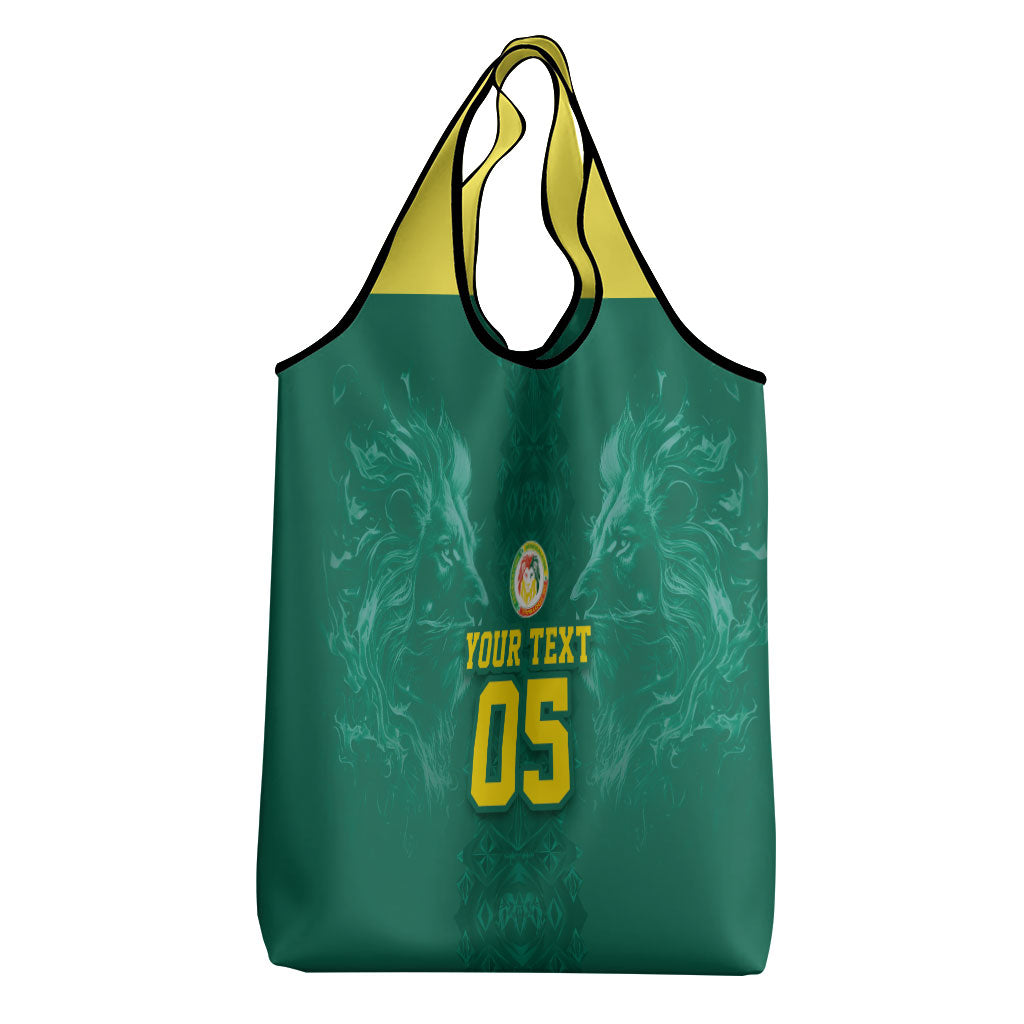 Custom Senegal Football Grocery Bag Lions Of Teranga Sporty Style