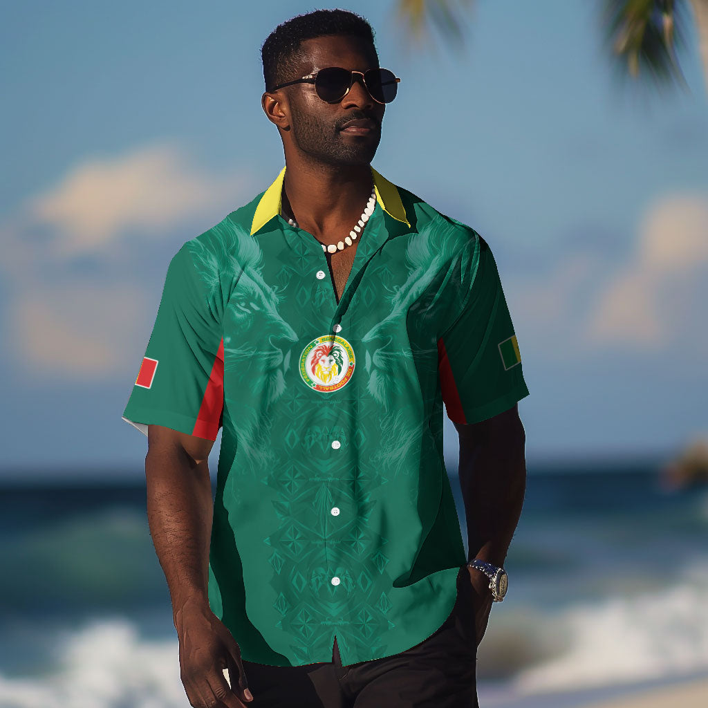 Custom Senegal Football Hawaiian Shirt Lions Of Teranga Sporty Style