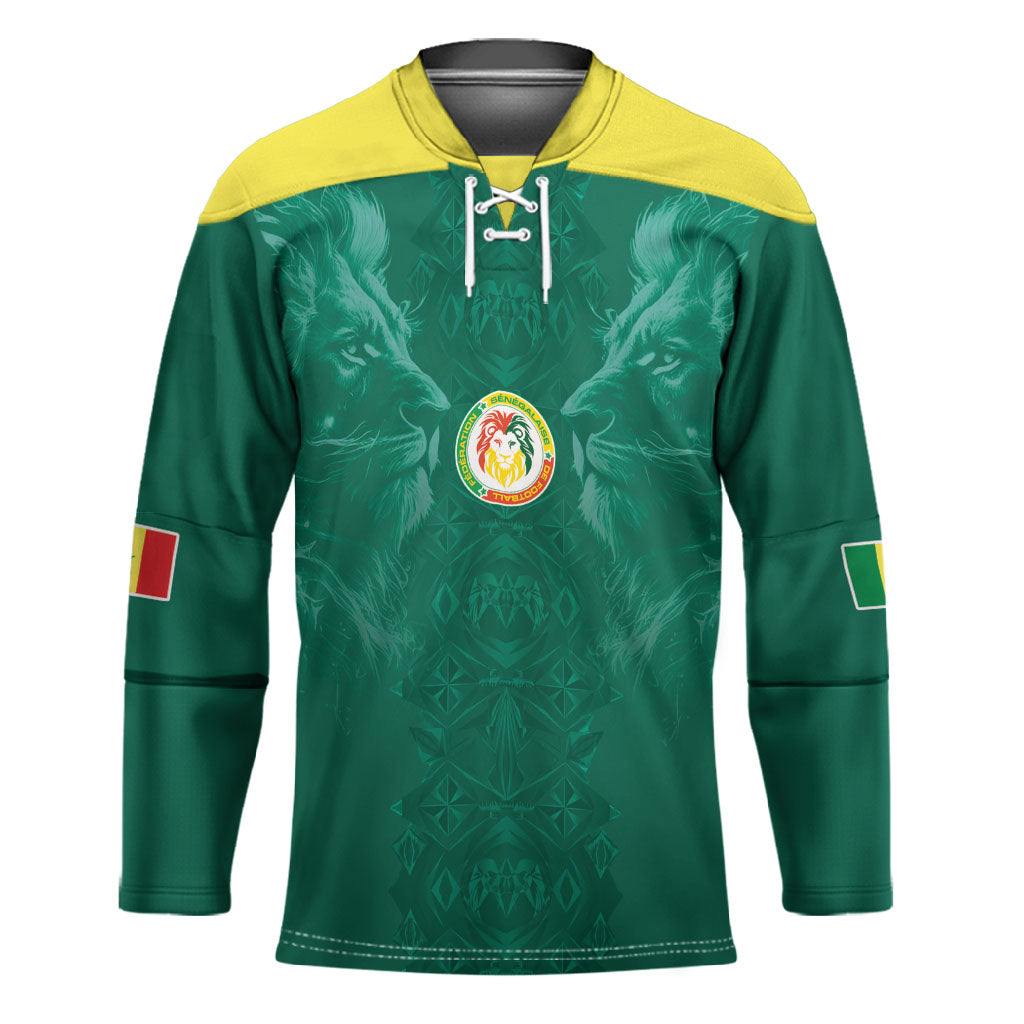 Custom Senegal Football Hockey Jersey Lions Of Teranga Sporty Style