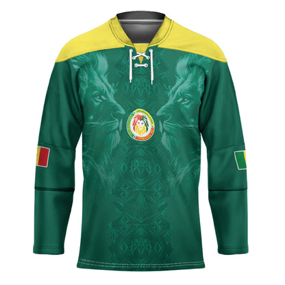Custom Senegal Football Hockey Jersey Lions Of Teranga Sporty Style