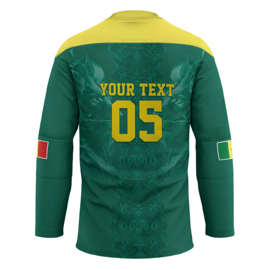 Custom Senegal Football Hockey Jersey Lions Of Teranga Sporty Style