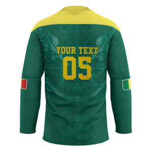 Custom Senegal Football Hockey Jersey Lions Of Teranga Sporty Style