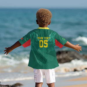 Custom Senegal Football Kid Hawaiian Shirt Lions Of Teranga Sporty Style
