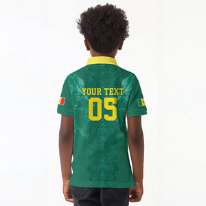 Custom Senegal Football Kid Polo Shirt Lions Of Teranga Sporty Style
