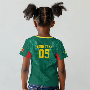 Custom Senegal Football Kid T shirt Lions Of Teranga Sporty Style