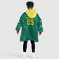 Custom Senegal Football Kid Wearable Blanket Hoodie Lions Of Teranga Sporty Style